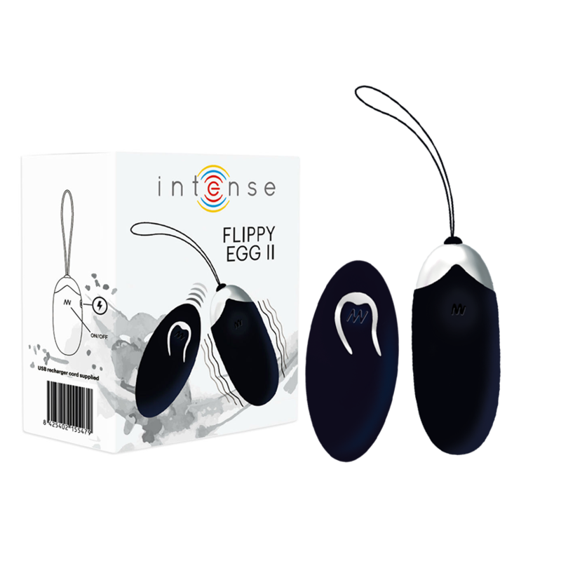 Intense Flippy Ii Vibrating Egg With Remote Control Black | Niks.fi verkkokauppa
