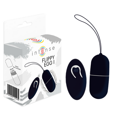 Intense Flippy I Vibrating Egg With Remote Control Black | Niks.fi verkkokauppa