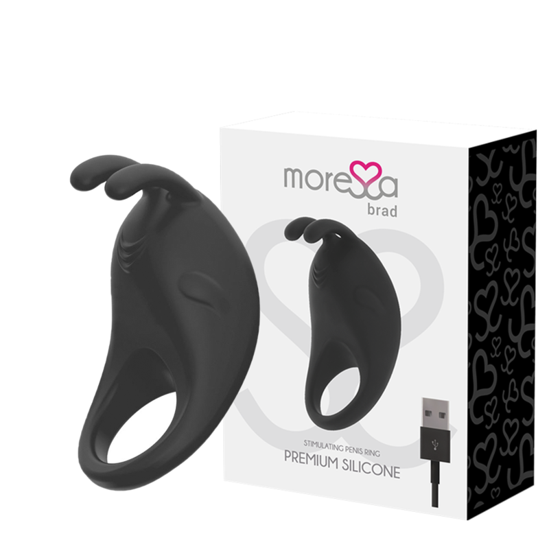 Moressa Brad Premium Silicone Rechargeable Black | Niks.fi verkkokauppa