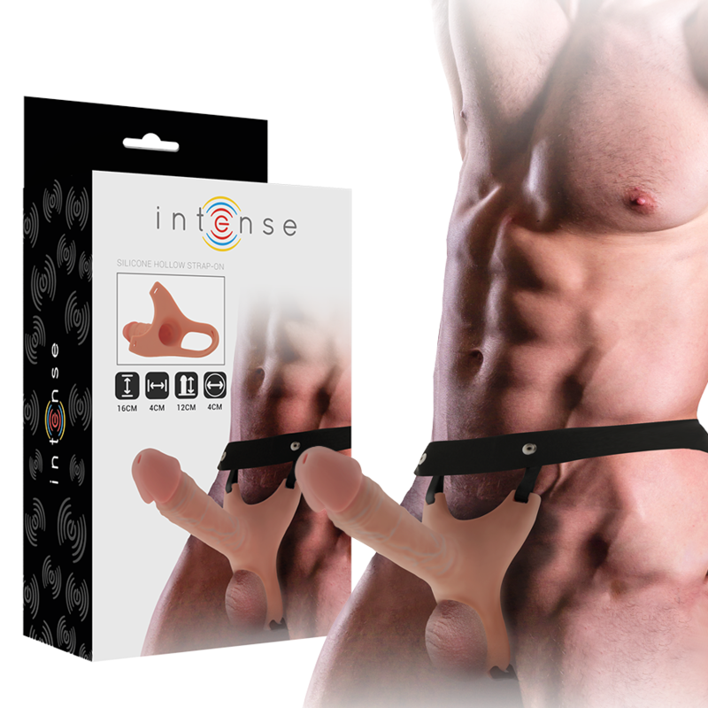 Intense Hollow Harness With Silicone Dildo 16 X 3.5 Cm | Niks.fi verkkokauppa