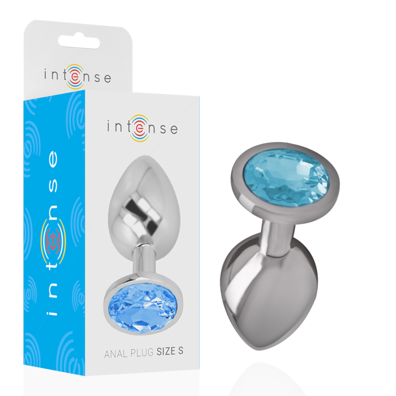 Intense Aluminum Metal Anal Plug With Blue Crystal Size S | Niks.fi verkkokauppa