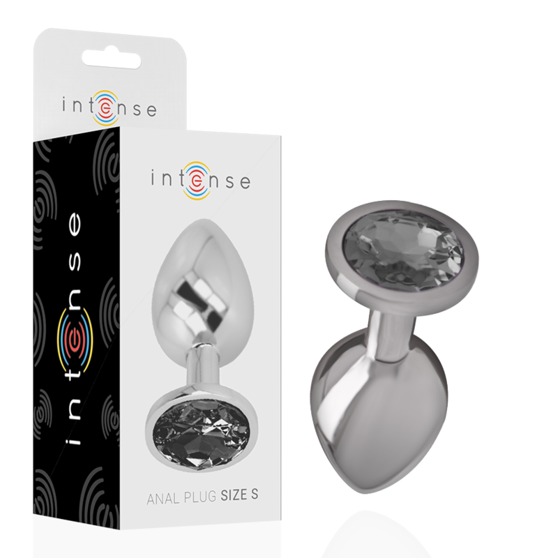 Intense Aluminum Metal Anal Plug With Black Crystal Size S | Niks.fi verkkokauppa
