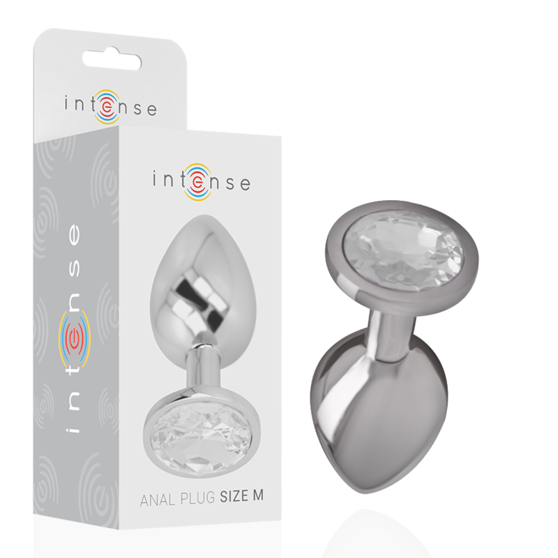 Intense Aluminum Metal Anal Plug With Silver Crystal Size M | Niks.fi verkkokauppa