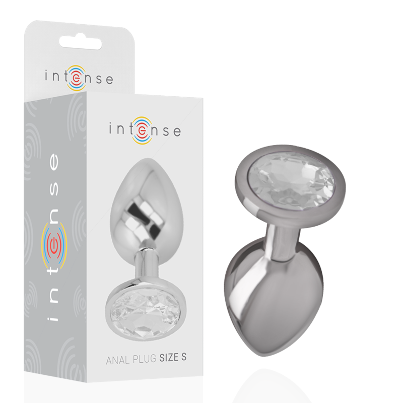 Intense Aluminum Metal Anal Plug With Silver Crystal Size S | Niks.fi verkkokauppa