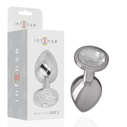 Intense Aluminum Metal Anal Plug With Silver Crystal Size S | Niks.fi verkkokauppa