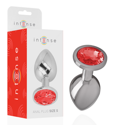 Intense Aluminum Metal Anal Plug With Red Crystal Size S | Niks.fi verkkokauppa
