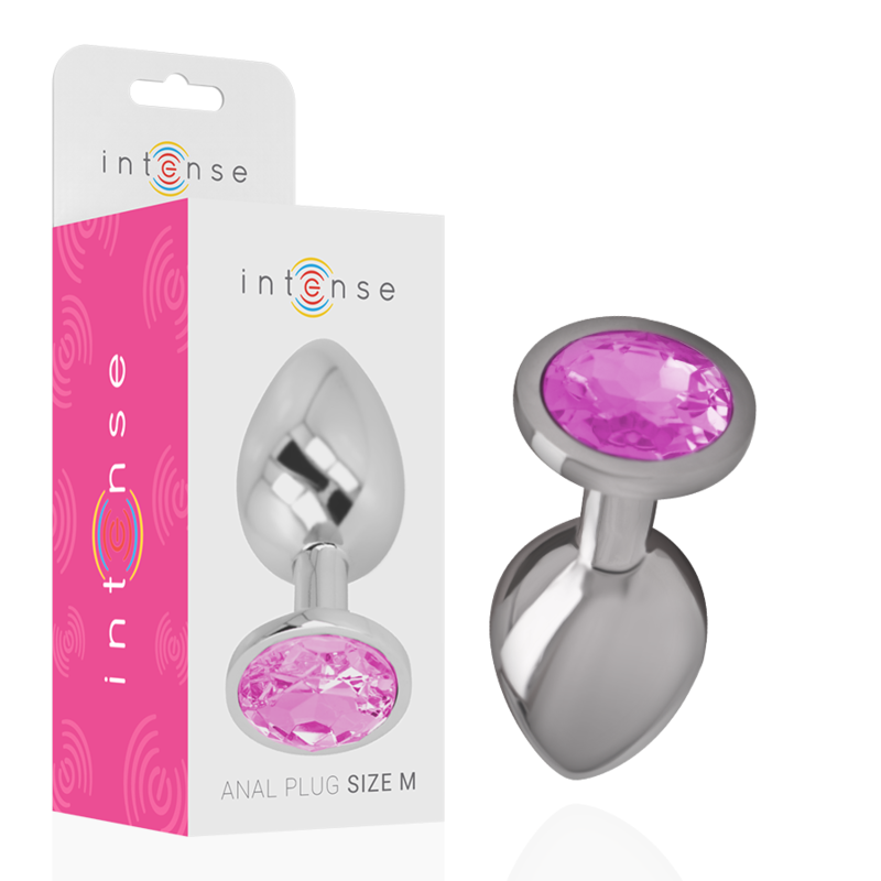 Intense Aluminum Metal Anal Plug With Pink Crystal Size M | Niks.fi verkkokauppa