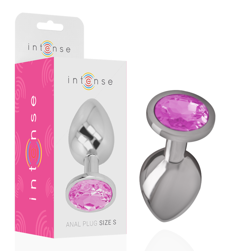 Intense Aluminum Metal Anal Plug With Pink Crystal Size S | Niks.fi verkkokauppa