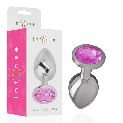 Intense Aluminum Metal Anal Plug With Pink Crystal Size S | Niks.fi verkkokauppa
