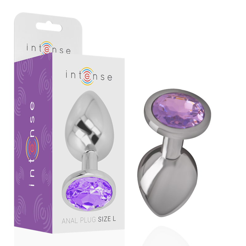 Intense Aluminum Metal Anal Plug With Violet Crystal Size S | Niks.fi verkkokauppa