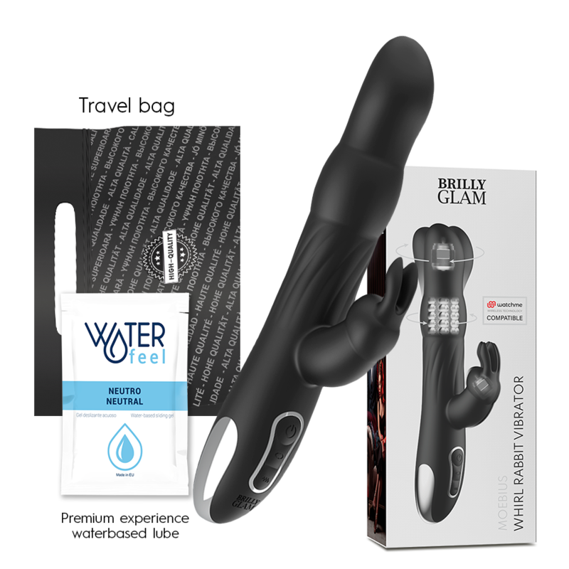 Brilly Glam- Moebius Rabbit Vibrator & Rotator Compatible With Watchme Wireless Technology | Niks.fi verkkokauppa