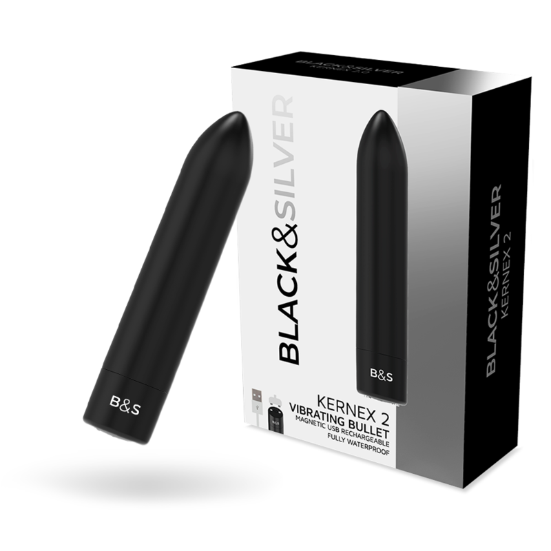 Black&Silver Kernex 2 Black Vibrating Magnetic Bullet | Niks.fi verkkokauppa