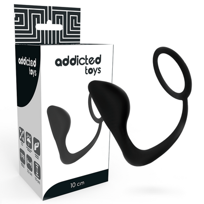 Addicted Toys Anal Plug With Black Penis Ring | Niks.fi verkkokauppa