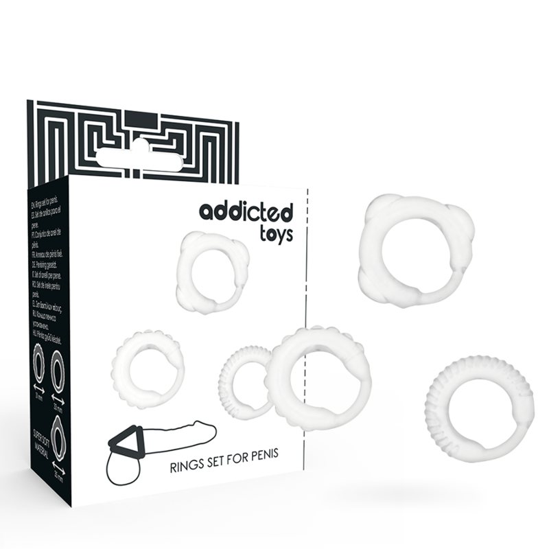 Addicted Toys C-Ring Set Clear | Niks.fi verkkokauppa