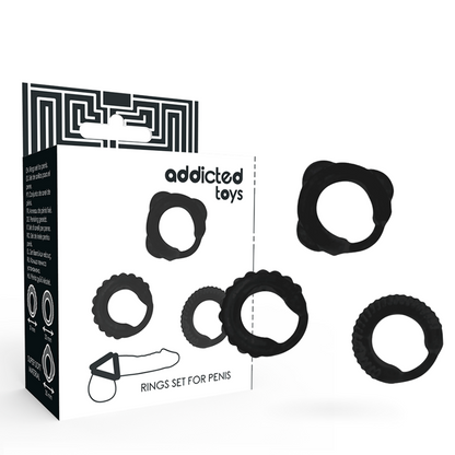 Addicted Toys C-Ring Set Black | Niks.fi verkkokauppa