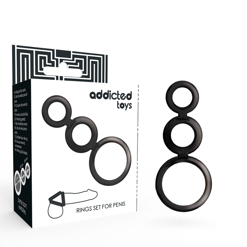 Addicted Toys Rings Set For Penis Smoked | Niks.fi verkkokauppa