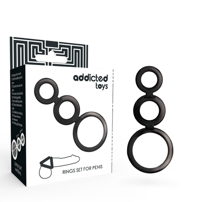 Addicted Toys Rings Set For Penis Smoked | Niks.fi verkkokauppa