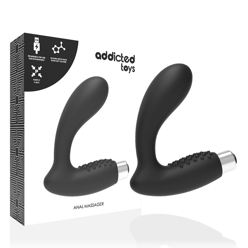 Addicted Toys Prostatic Vibrator Rechargeable Model 5 Black | Niks.fi verkkokauppa