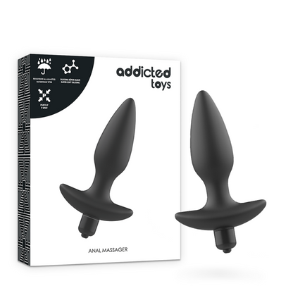 Addicted Toys Massager Plug Anal With Vibration Black | Niks.fi verkkokauppa