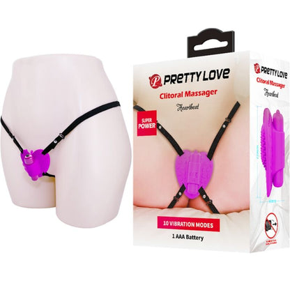Pretty Love Heartbeat Clitoris Massager 10 Vibration Modes Purple | Niks.fi verkkokauppa