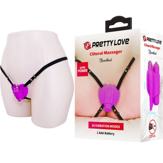 Pretty Love Heartbeat Clitoris Massager 10 Vibration Modes Purple | Niks.fi verkkokauppa