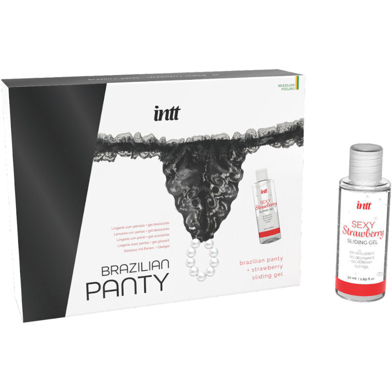 Intt Releases Brazilian Black Panty With Pearls And Lubricant Gel 50 Ml | Niks.fi verkkokauppa