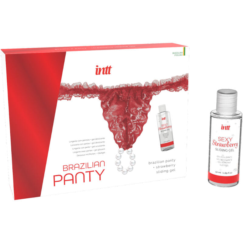 Intt Releases Brazilian Red Panty With Pearls And Lubricating Gel 50 Ml | Niks.fi verkkokauppa