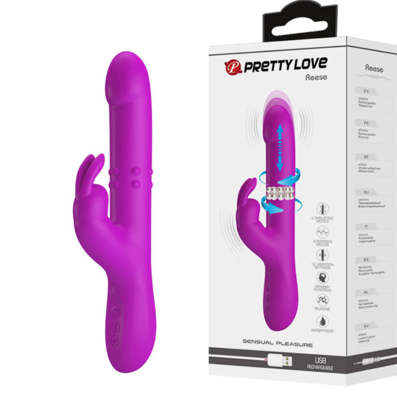 Pretty Love Reese Vibrator With Purple Rotation | Niks.fi verkkokauppa