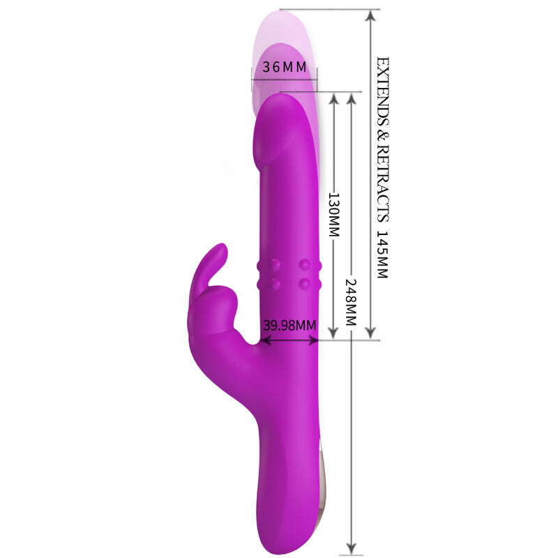 Pretty Love Reese Vibrator With Purple Rotation | Niks.fi verkkokauppa