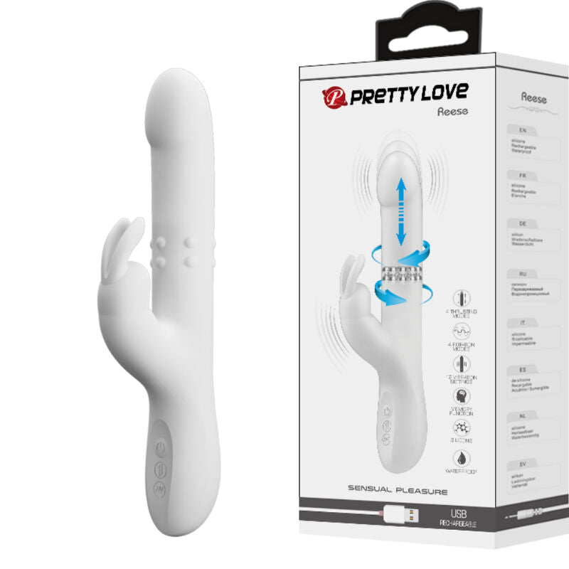 Pretty Love Reese Vibrator With Silver Rotation | Niks.fi verkkokauppa