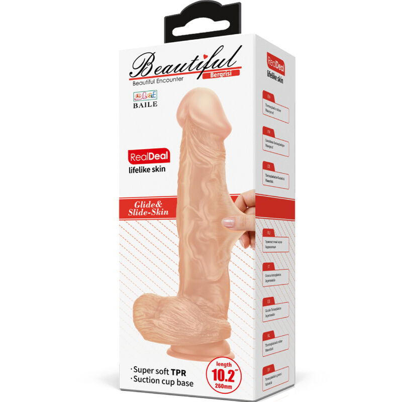 Baile Beautiful Encounter Bergrisi Flexible Realistic Dildo 26 Cm Natural | Niks.fi verkkokauppa