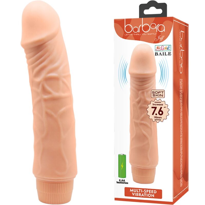 Baile Barbara Realistic Vibrator 20 Cm | Niks.fi verkkokauppa