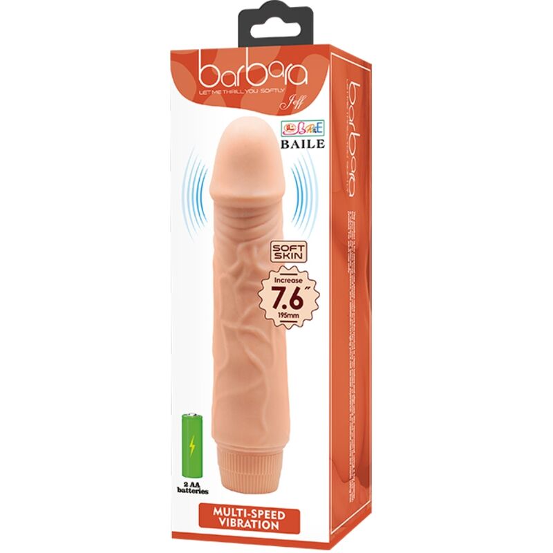 Baile Barbara Realistic Vibrator 20 Cm | Niks.fi verkkokauppa