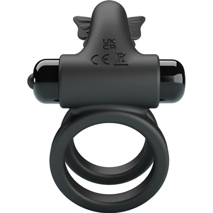 Pretty Love Double Vibrating Ring With Black Stimulator | Niks.fi verkkokauppa