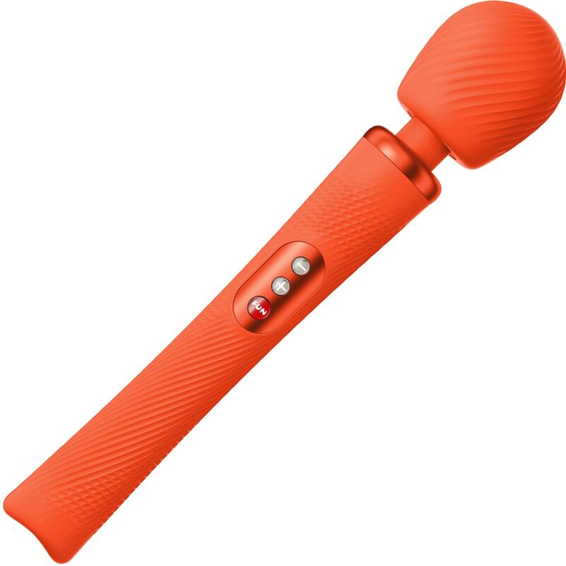 Fun Factory Vim Silicone Rechargeable Vibrating Weighted Rumble Wand Sunrise Orange | Niks.fi verkkokauppa