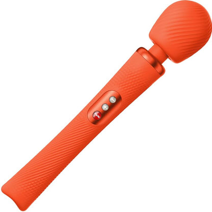 Fun Factory Vim Silicone Rechargeable Vibrating Weighted Rumble Wand Sunrise Orange | Niks.fi verkkokauppa