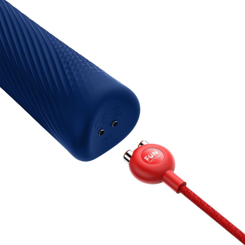 Fun Factory Vim Silicone Rechargeable Vibrating Weighted Rumble Wand Midnight Blue | Niks.fi verkkokauppa