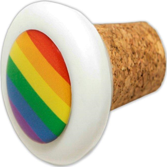 Pride Round Cork Ceramic Stopper With Lgbt Flag | Niks.fi verkkokauppa