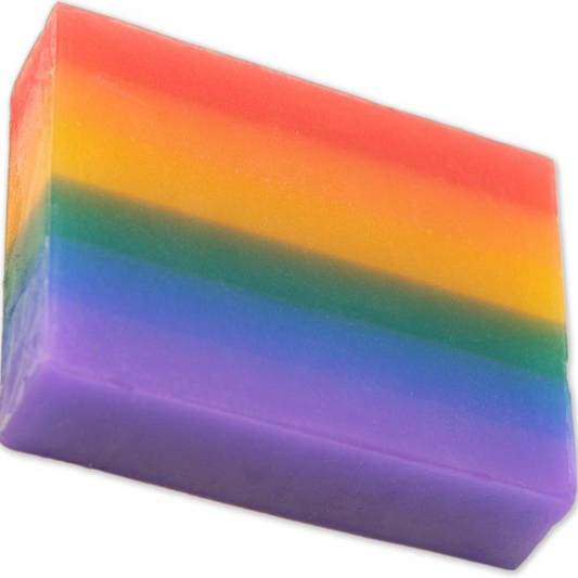 Pride Fruity Scented Shiny Soap With White Ceramic Soap Dish | Niks.fi verkkokauppa