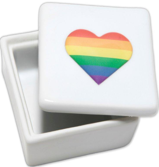 Pride Square Square Jewellery Box With Lgbt Heart | Niks.fi verkkokauppa
