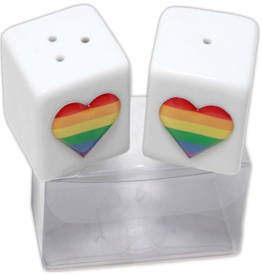 Pride Ceramic Salt And Pepper Shaker With Lgbt Flag | Niks.fi verkkokauppa