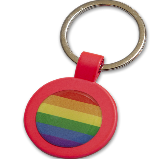 Pride Fuscia Metal Keyring Round Key Ring With The Lgbt Flag | Niks.fi verkkokauppa