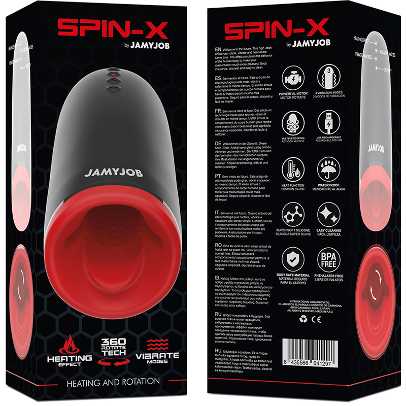 Jamyjob Spin-X Heating And Rotation Masturbator | Niks.fi verkkokauppa