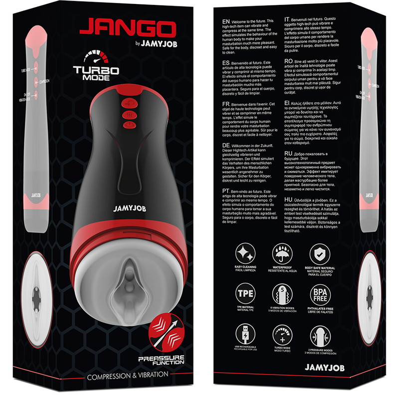 Jamyjob Jango Compression And Vibration Masturbator | Niks.fi verkkokauppa