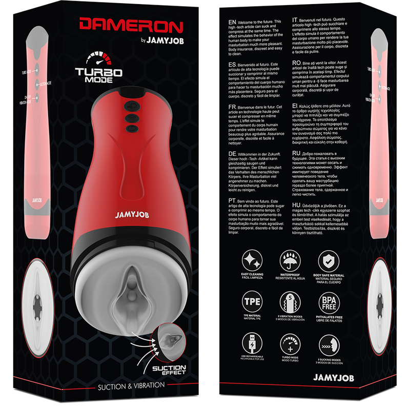 Jamyjob Dameron Suction And Vibration Masturbator | Niks.fi verkkokauppa
