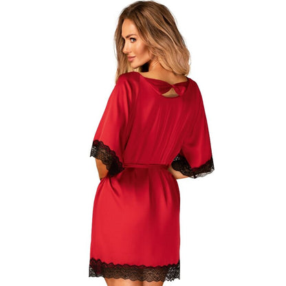 Obsessive Sensuelia Peignoir Red Xxl | Niks.fi verkkokauppa