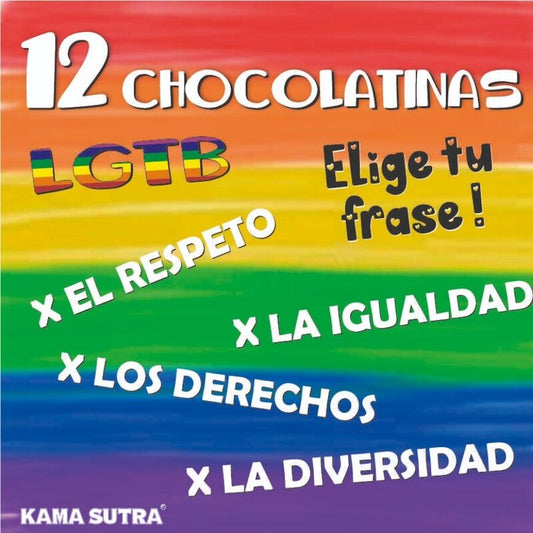 Pride Box Of 12 Chocolate Bars With The Lgbt Flag | Niks.fi verkkokauppa