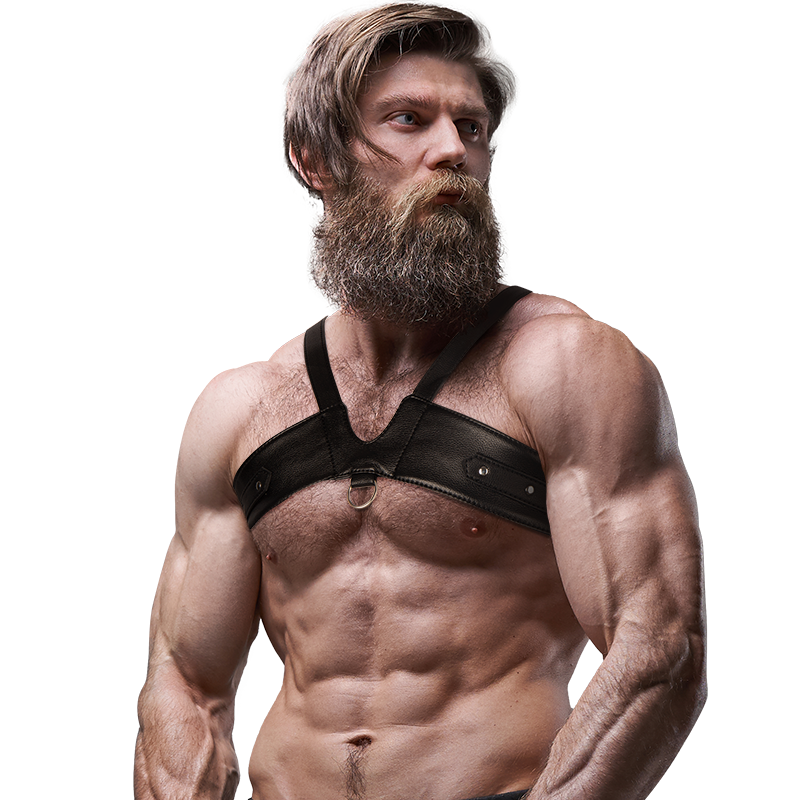 Fetish Submissive Attitude Men'S Brigade Eco-Leather Chest Harness | Niks.fi verkkokauppa