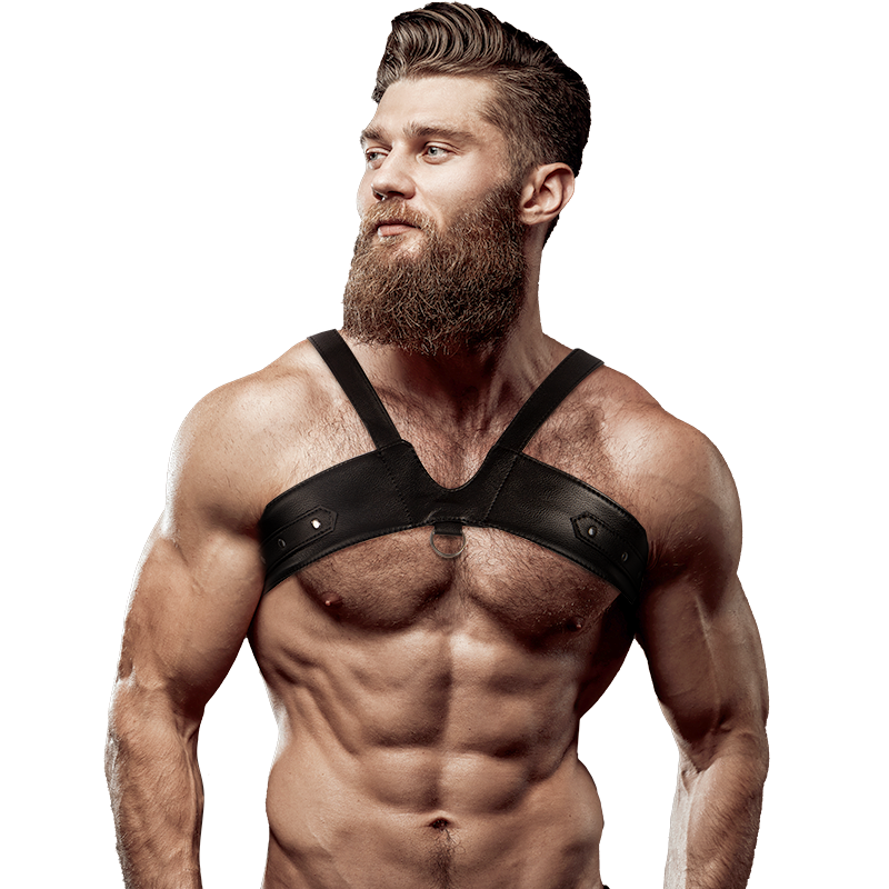 Fetish Submissive Attitude Men'S Brigade Eco-Leather Chest Harness | Niks.fi verkkokauppa