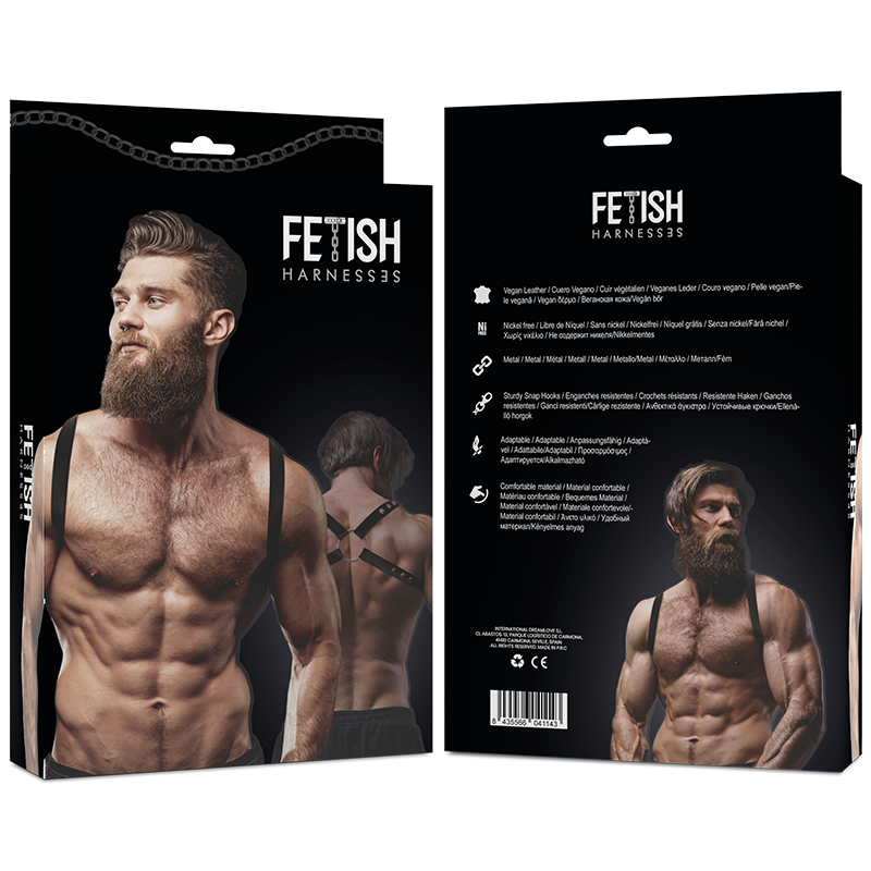 Fetish Submissive Attitude Men'S Eco-Leather Back Harness | Niks.fi verkkokauppa
